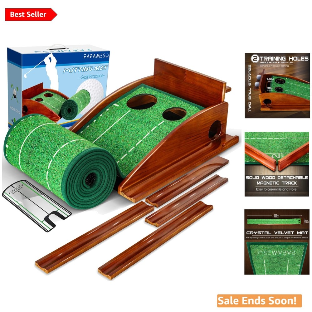 Versatile Indoor Golf Putting Mat - Effortless Ball Return & Skill Improvement