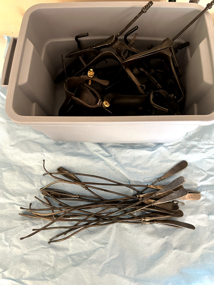 Ebonized Gynecological Specula and Instrumentation Set