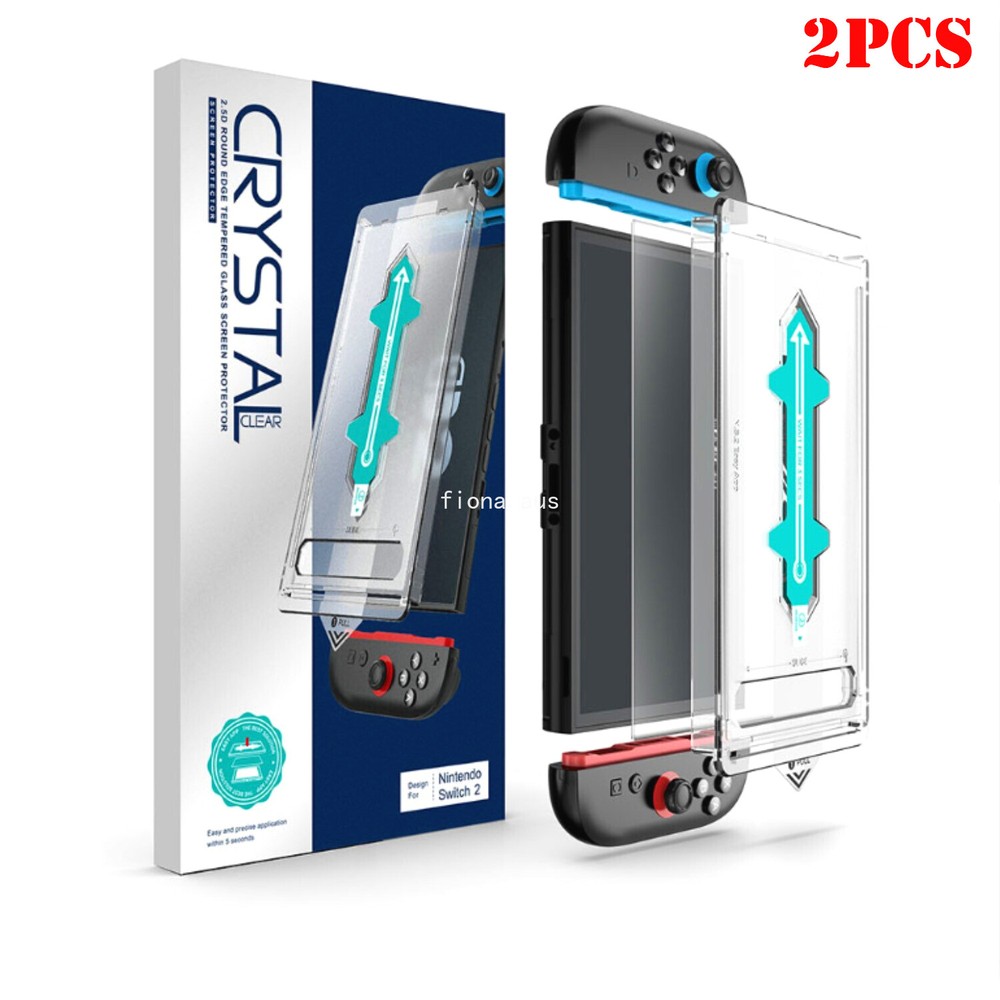 (2pack) For Nintendo Switch 2 New Auto-Alignment Tempered Glass Screen Protector