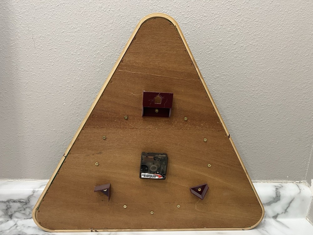 Billiards Pool Ball Clock Working Triangle Pool Table Wall Clock 18” X 21”