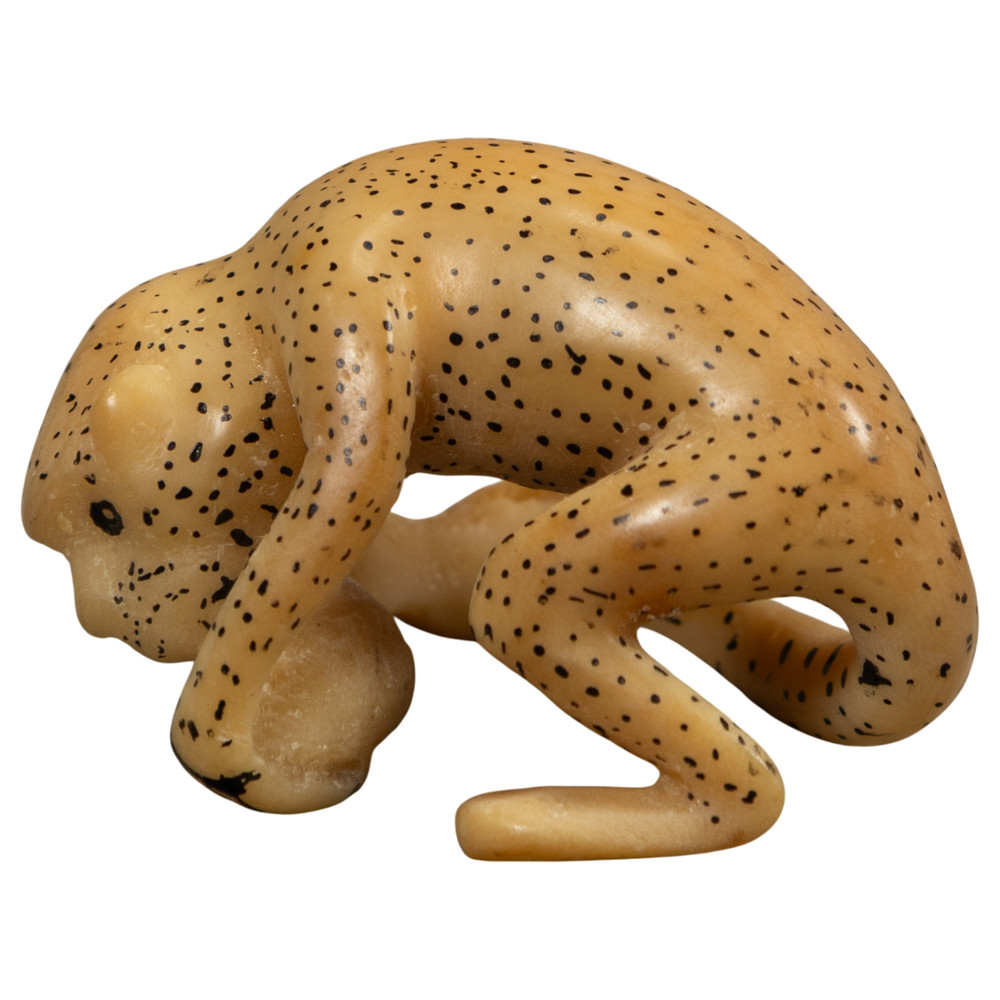 Vintage White Monkey Tagua Carving