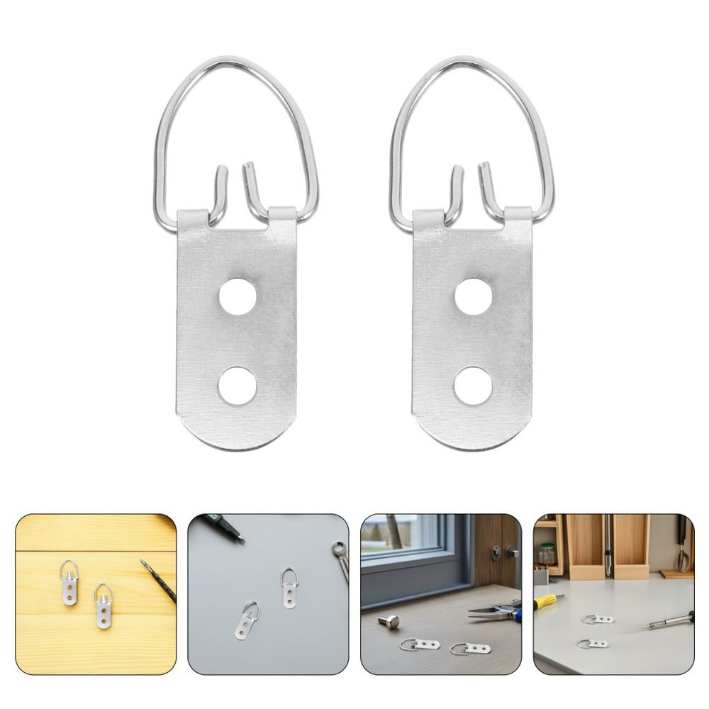 30 Set Mirror Hanging Hardware Small Picture Hangers Frame Wire Anchor