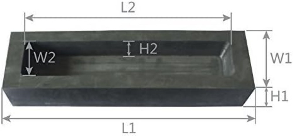 Efficient Graphite Ingot Mold for Gold & Silver Casting - Melting 1kg Capacity