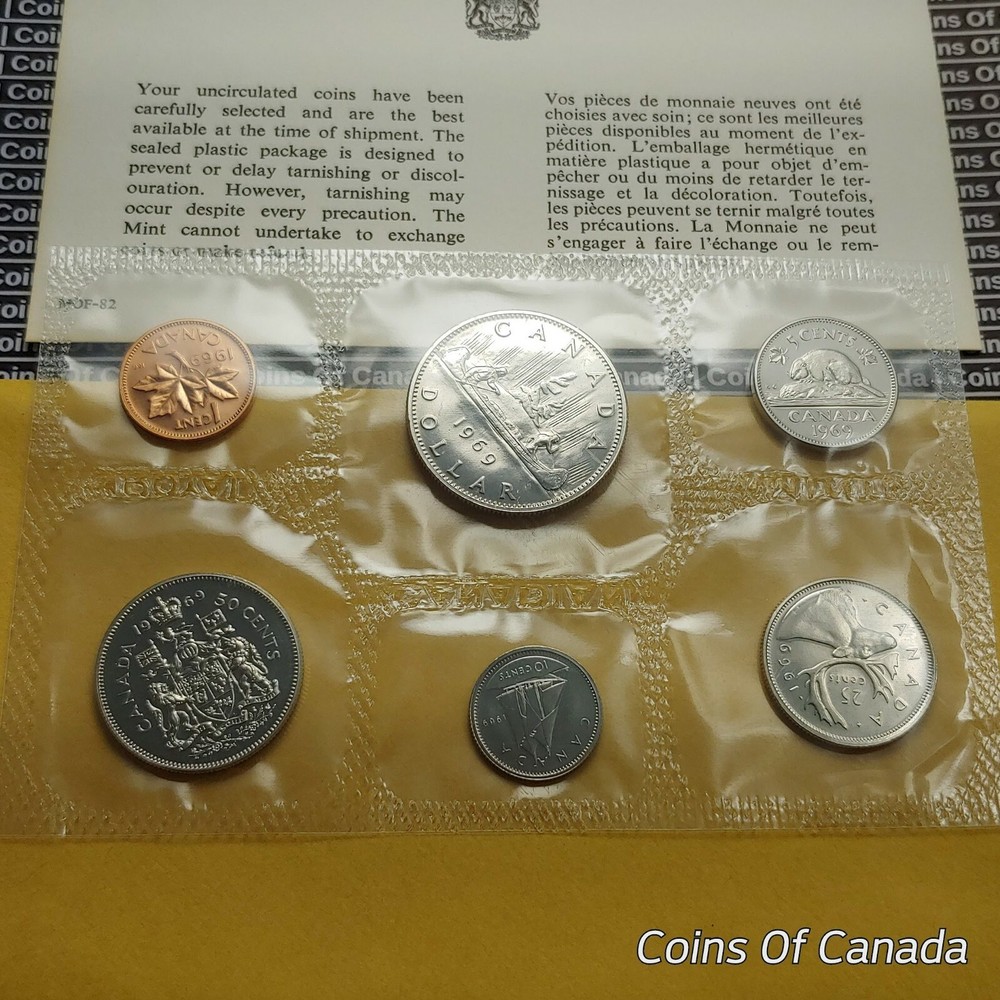 1969 Canada Prooflike 6 Coin Original Set Multiple Sets Available #coinsofcanada