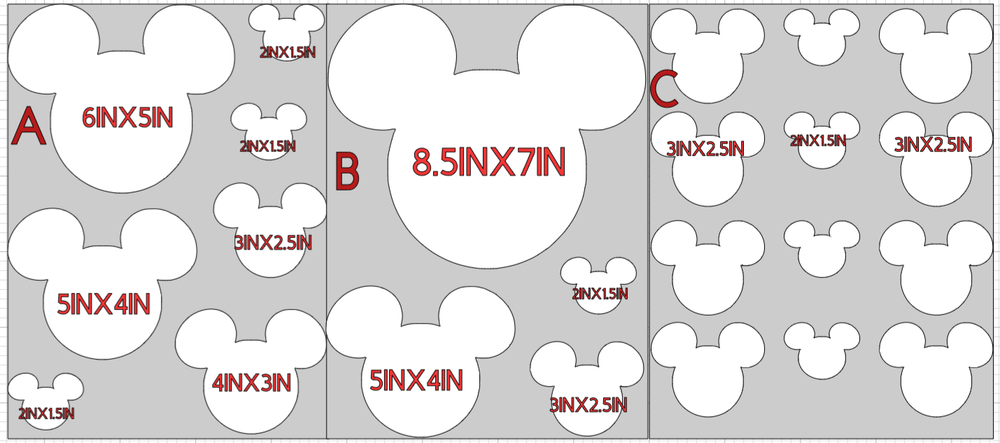 MICKEY MOUSE reusable stencil mylar plastic #113 9inx11in sheet