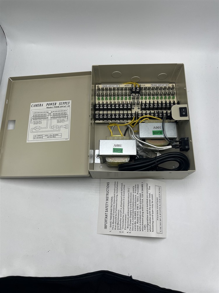 Camera Power Supply Distribution Box 24VAC PIDB-24VAC-18