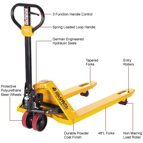 Pallet Jack 5500-Lb. Capacity Pallet Truck - 27"W x 48"L Forks