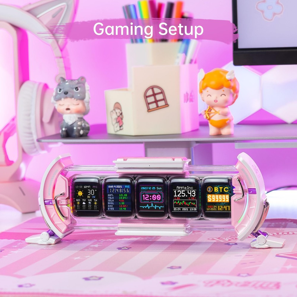 Times Gate - Cute Gaming Digital Clock with Smart App-Controlled, Support Wea...