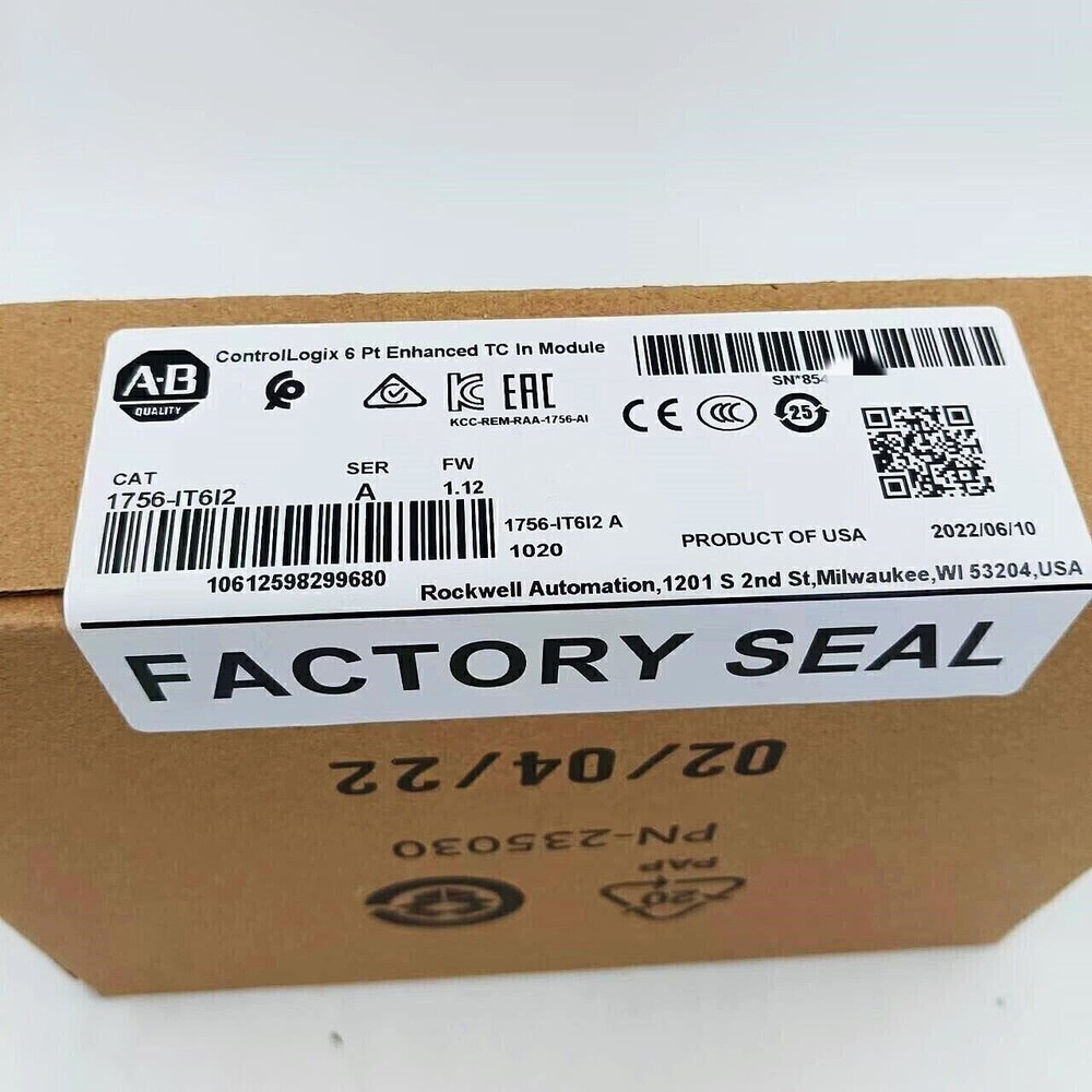 New PLC-AB 1756-IT6I2 SER A ControlLogix 6 Point Input Module 1756IT612