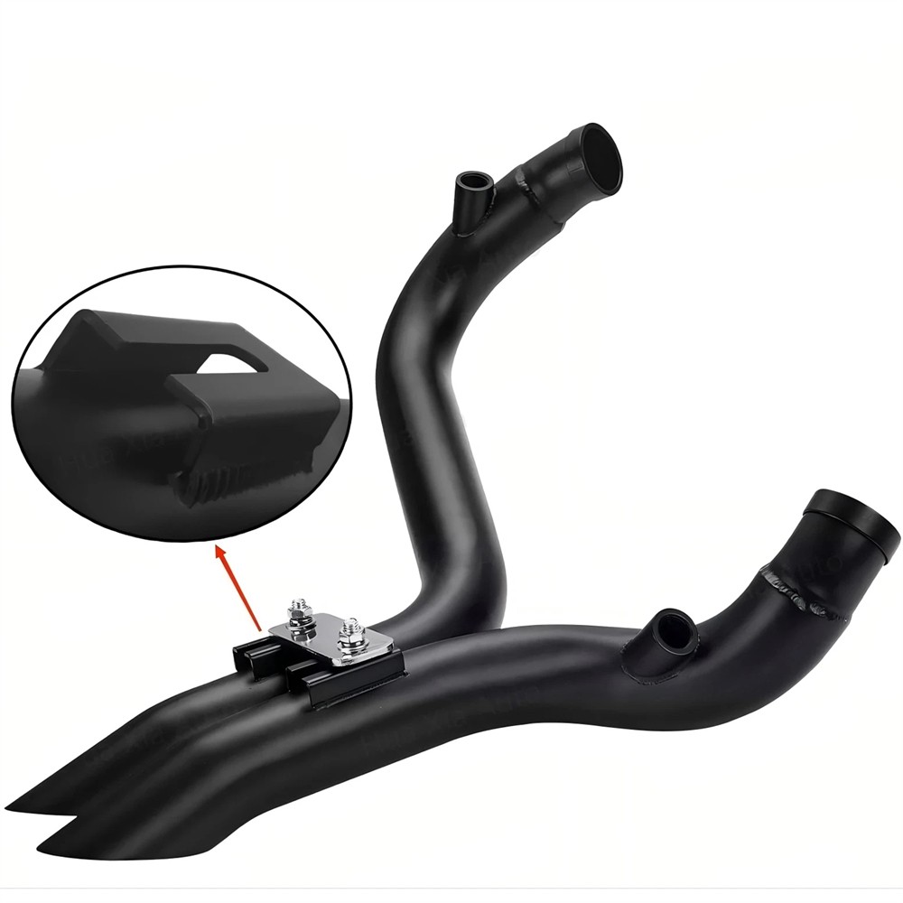 2" O.D LAF Exhaust Pipes w/ Flange Kits for Harley Sportster Dyna Black