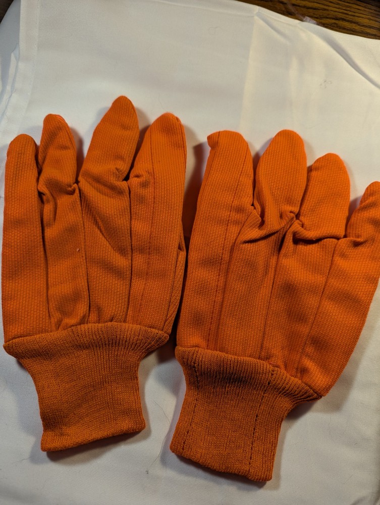 Gloves Hunting Orange Canvas