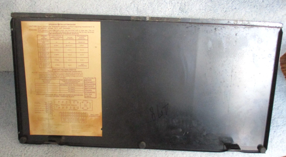 Vintage Rockola Jukebox Back Access Panel 478