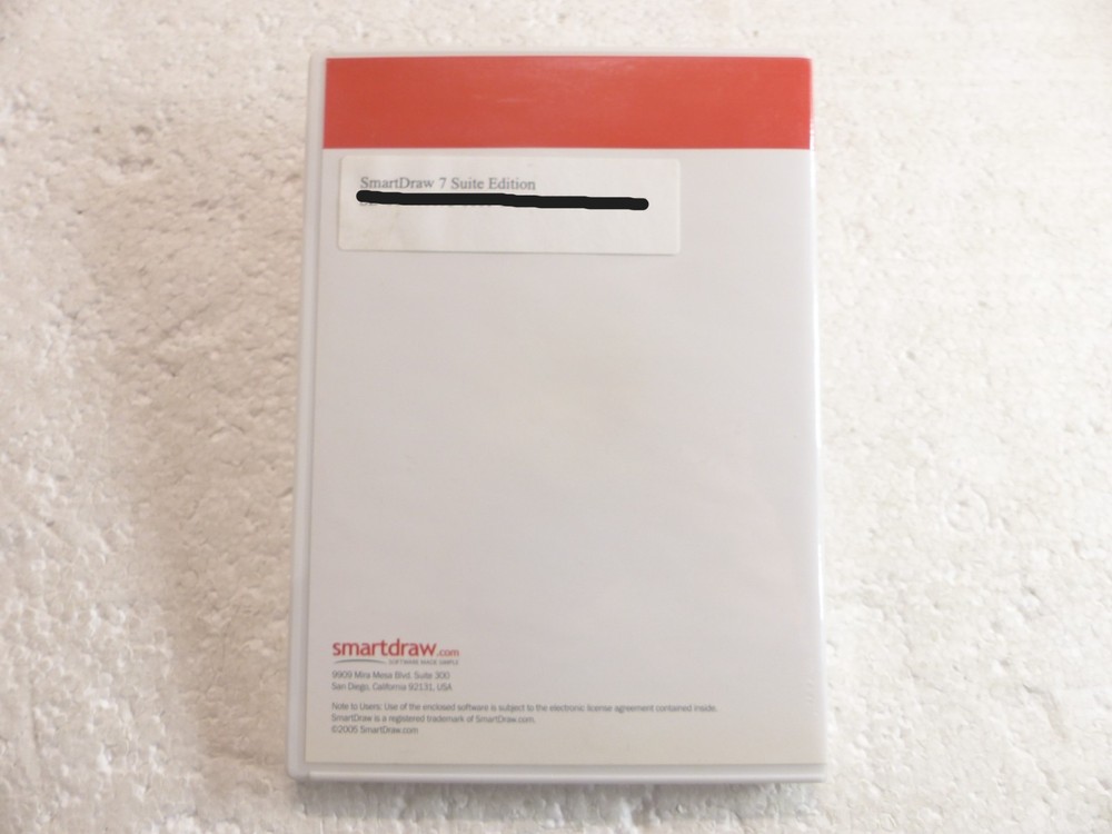 Smart Draw: Version 7 - Suite Edition (DVD, 2005 2-Disc) Windows Software w/ Key