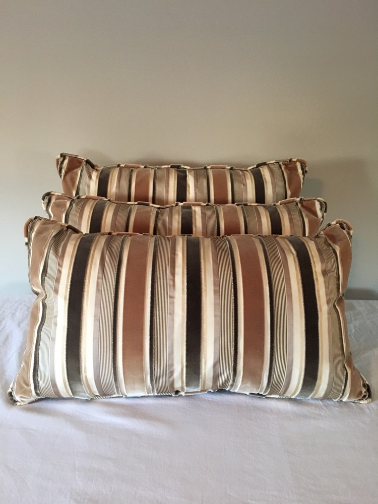 THREE NANCY CORZINE SILK/COTTON CUSTOM PILLOWS