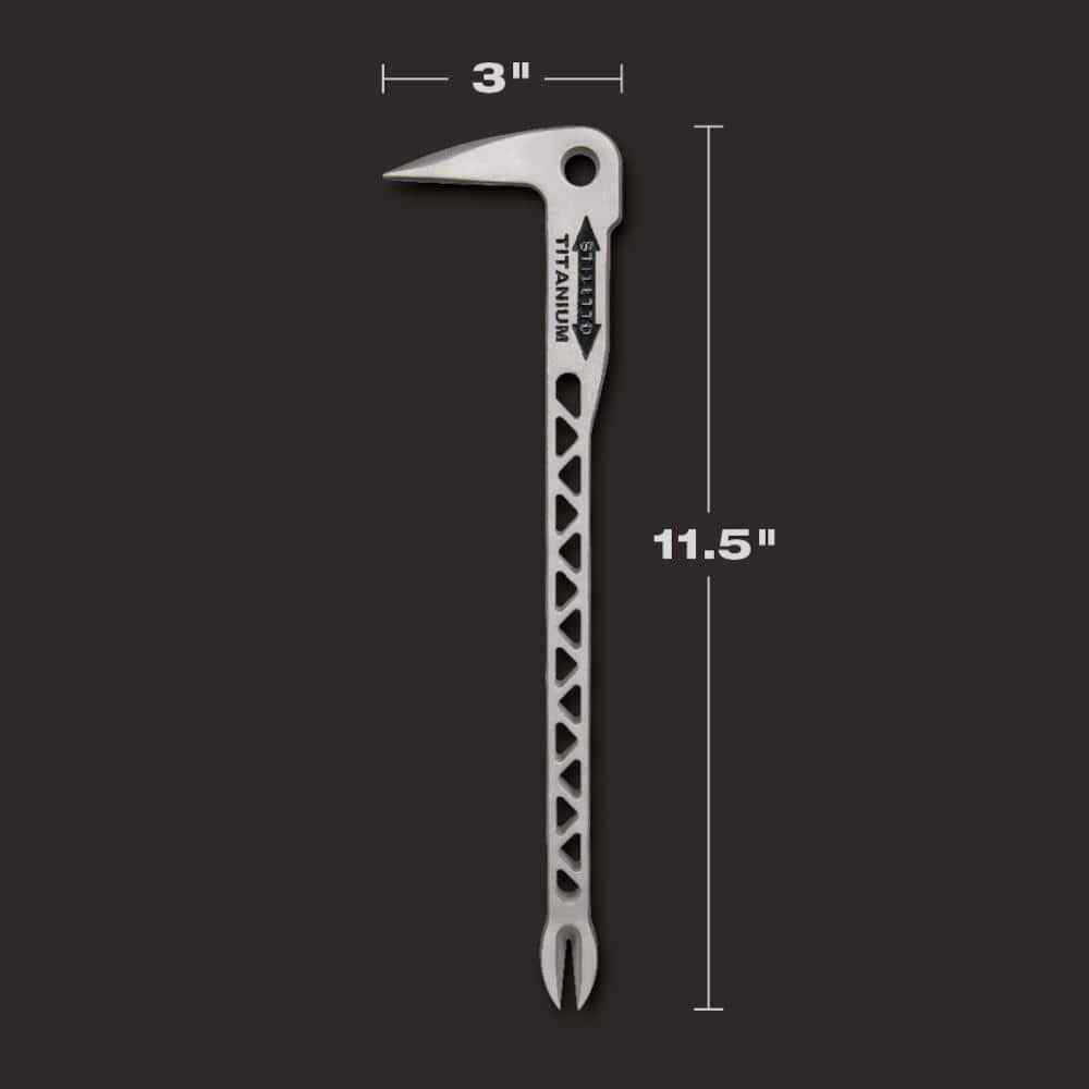 12 in Titanium Clawbar Nail Puller with Dimpler for pulling common nails easily