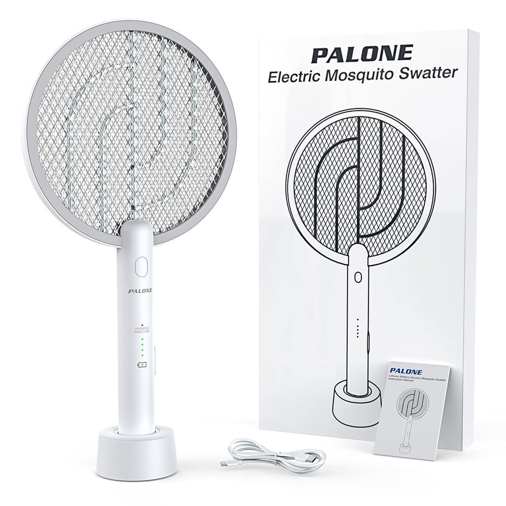 Handheld USB Rechargeable Mosquito Fly Swatter Zapper Killer Bug Insect Racket
