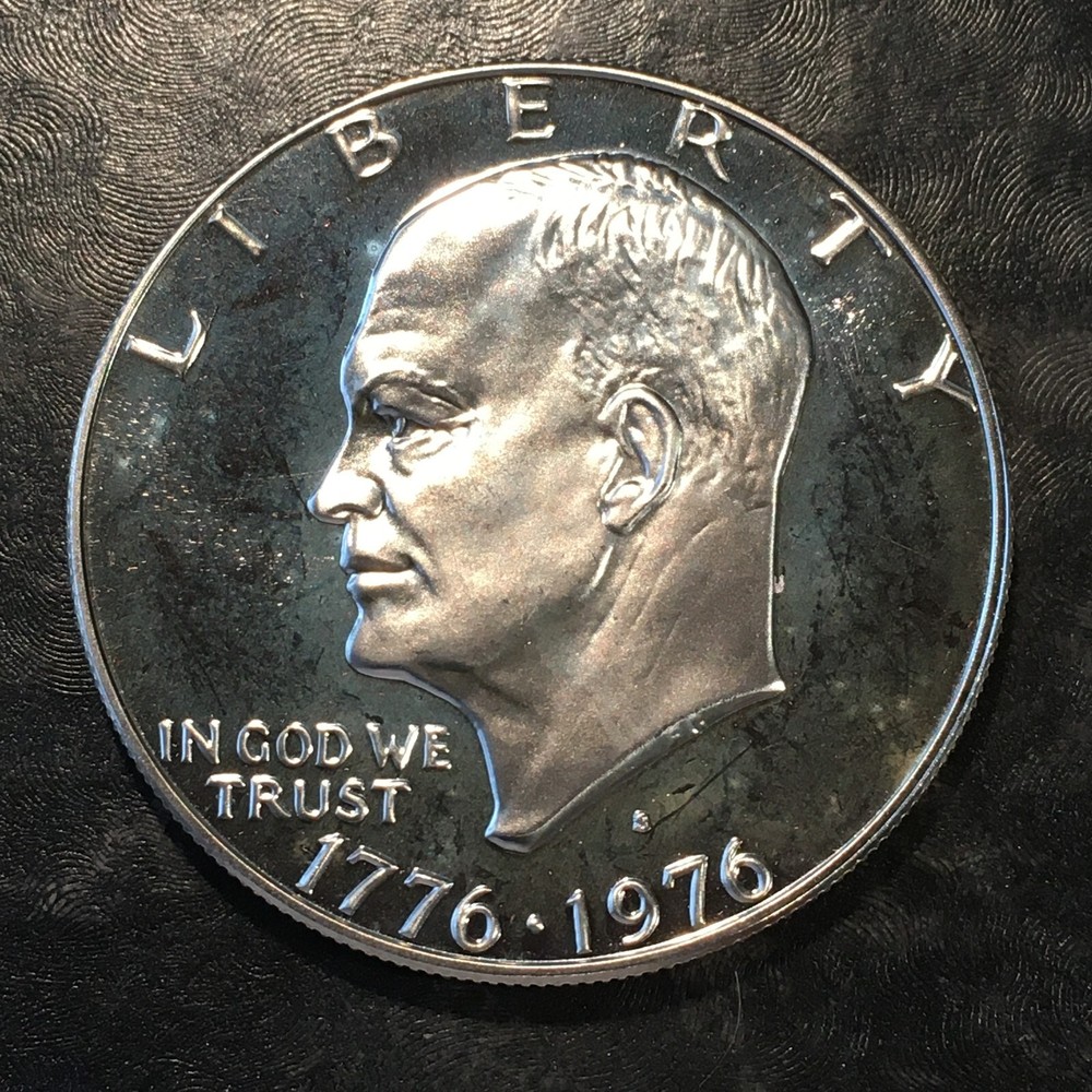 1976-S Ty1 Eisenhower IKE Dollar CLAD PROOF - High Quality Scans #P009