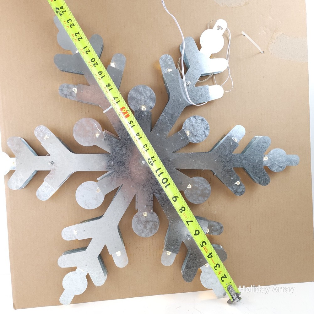 Bethlehem Lights Large 24" Metal Snowflake with LED Backlighting