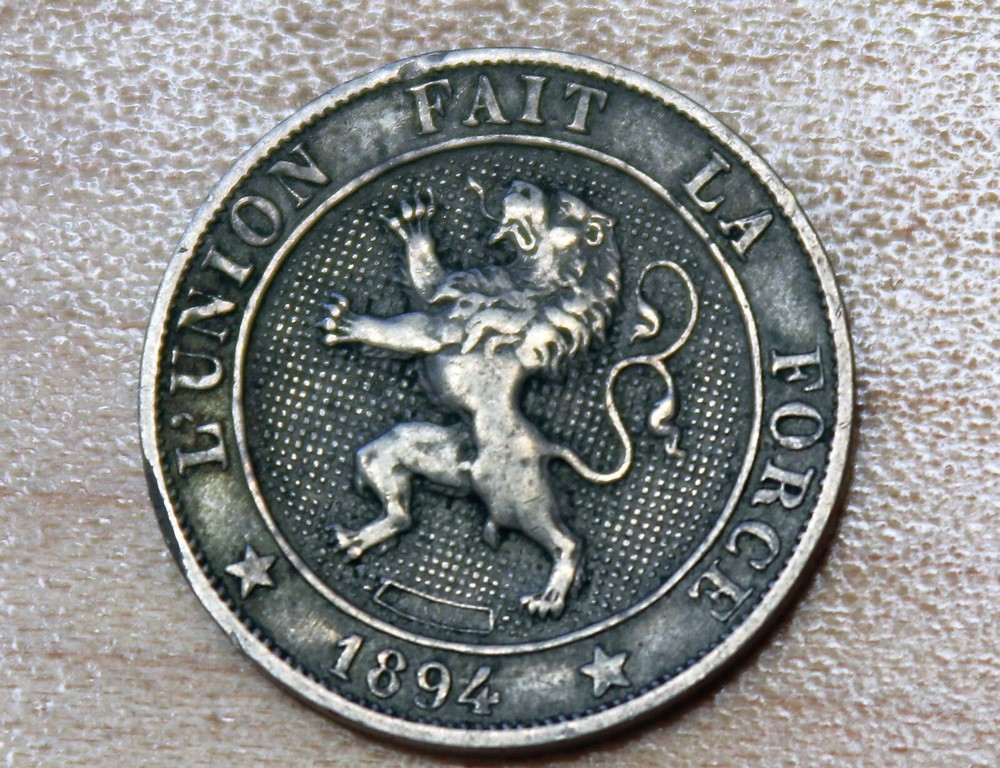 1894 Belgium 5 Centimes French text