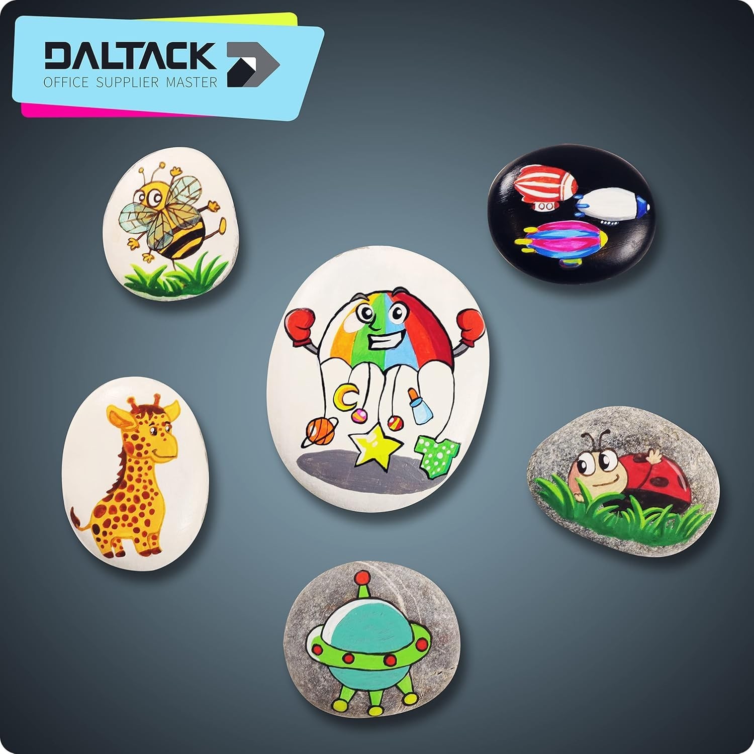 10 Pack Large Flat River Rocks 2-3 Inch Natural Stones for Painting Crafts