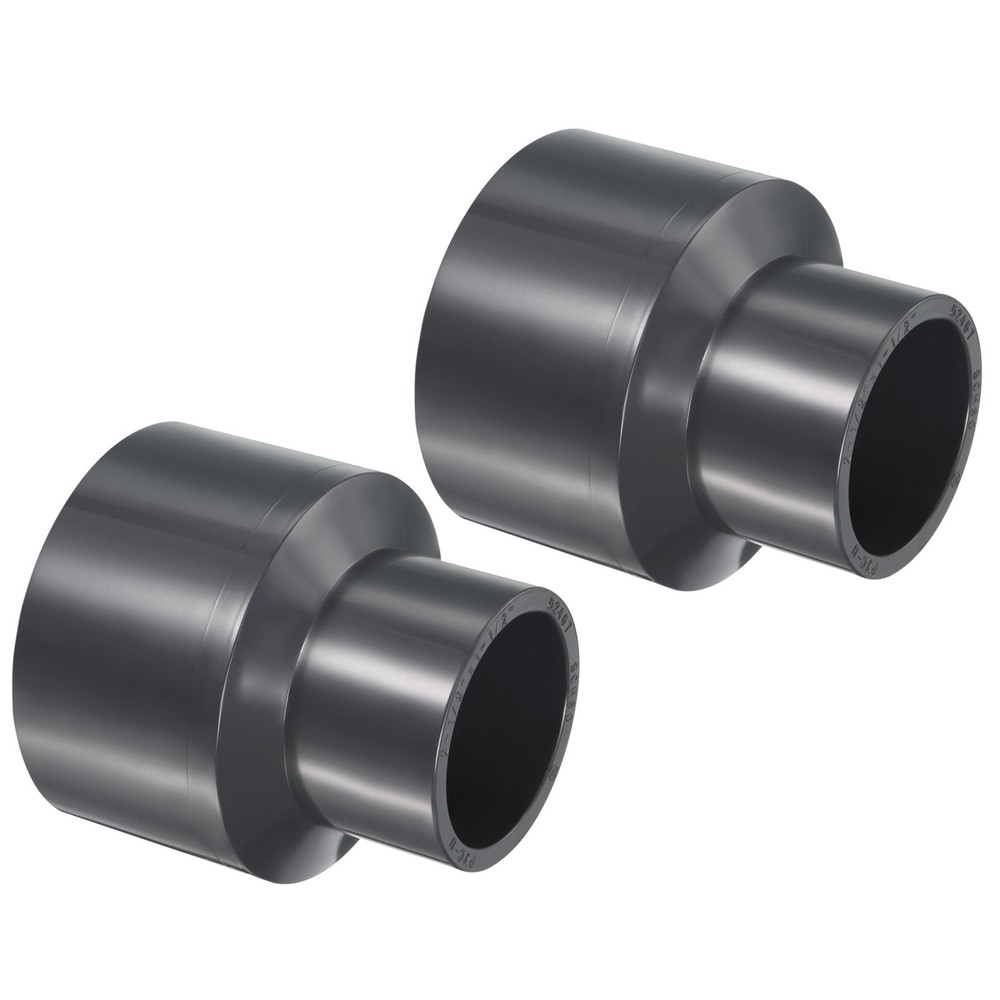 UPVC Reducer Pipe Fitting 2-1/2" x 1-2/2" Program Socket 80 2pcs