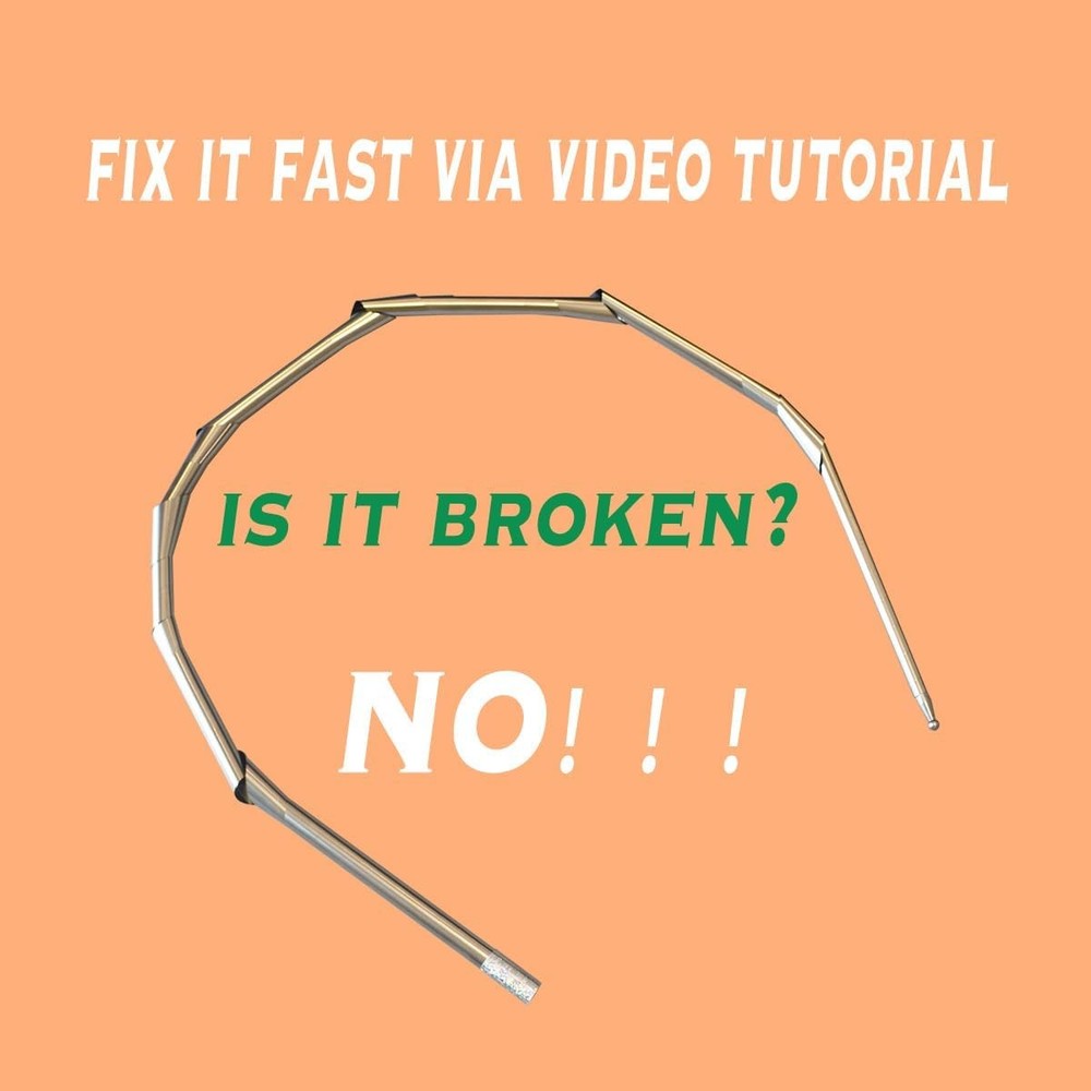 OUERMAMA Black Magic Cane Metal Appearing with Video Tutorial and