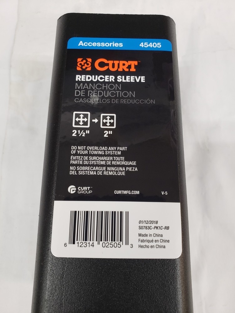 Curt 45405 Receiver Reducer Sleeve 2-1/2" - 2"