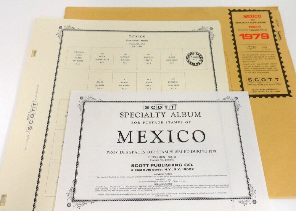 Scott 1979 Mexico  Stamp Album Supplement #31 430S079 NOS