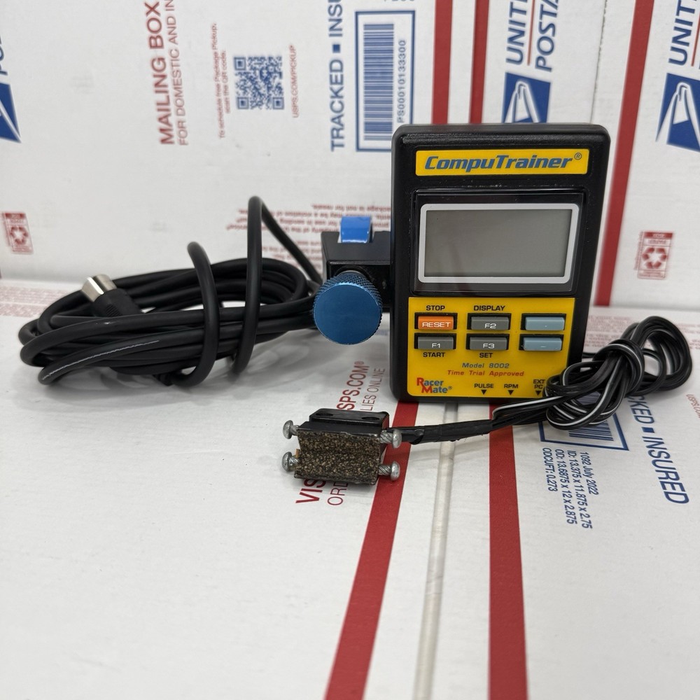 Racermate Computrainer Plus Model 8002 Trainer Head Unit & Cables / Cords