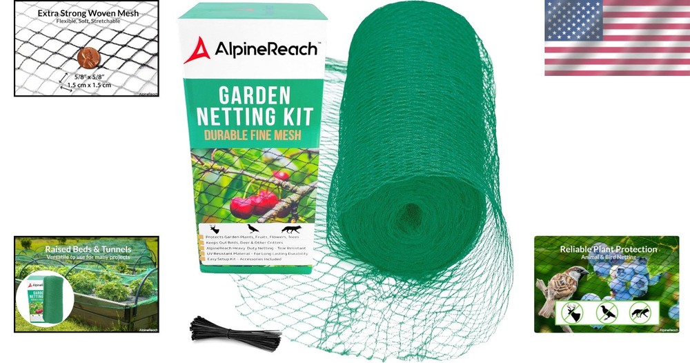 Green Fruit Tree Net with Zip Ties