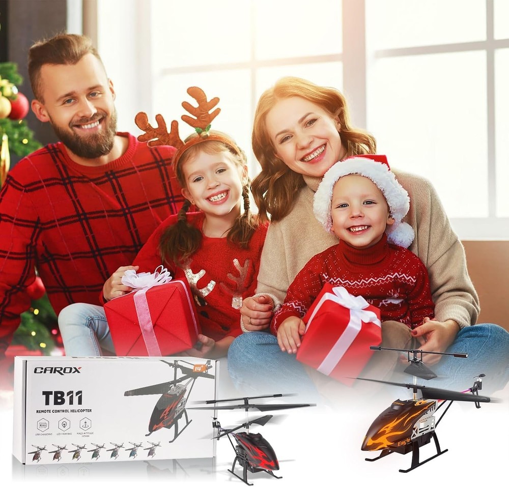 Sturdy Remote Control Helicopter with 30 Mins Flight Time & Fun Light Effects