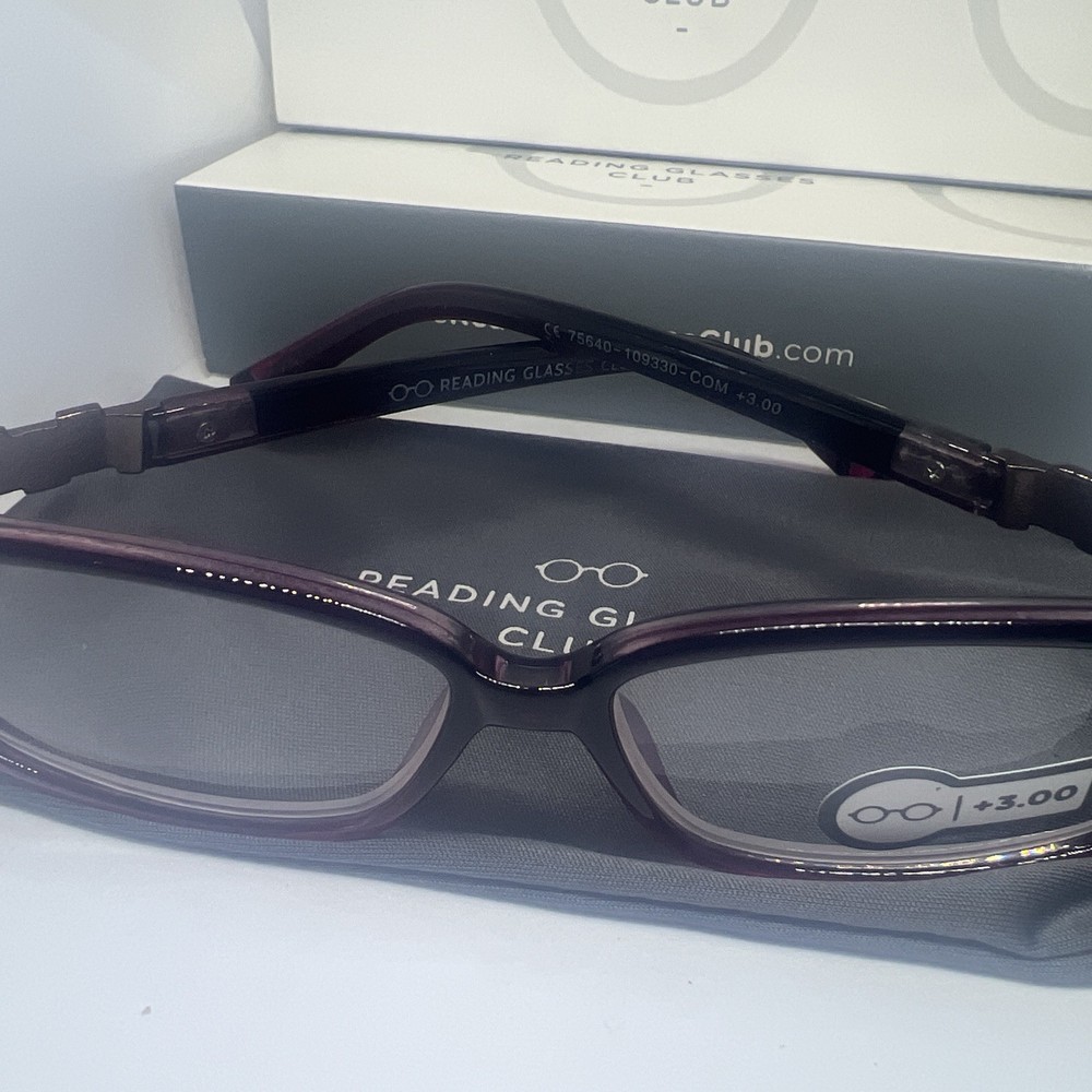 2PK Reading Glasses Premium +2.25 Womens Black/Burgundy Rectangular Strong Hinge