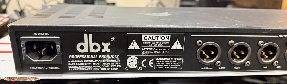 dbx DriveRack PA Complete Equalization and Loudspeaker Control System; Tested