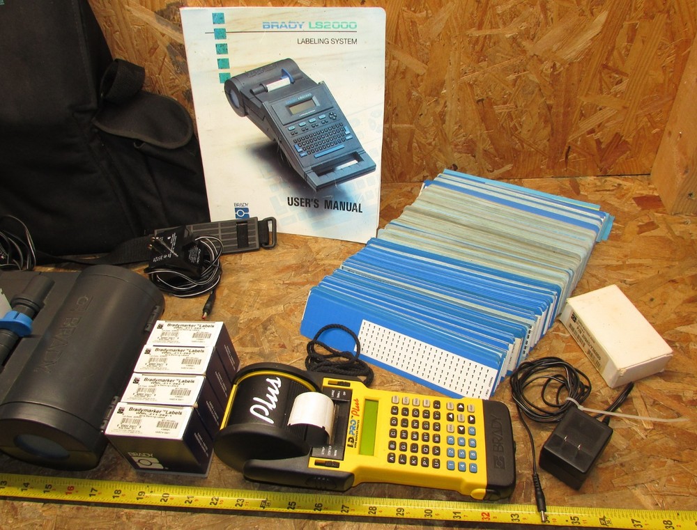 LOT Brady LS2000 Labeling System ID PRO Plus Wire Marker Printer Portable,Labels