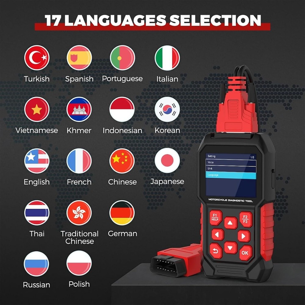 FXTUL M4-Ducati Motorcycle Diagnostic Tool Multi-System Code Reader & Scan Tool