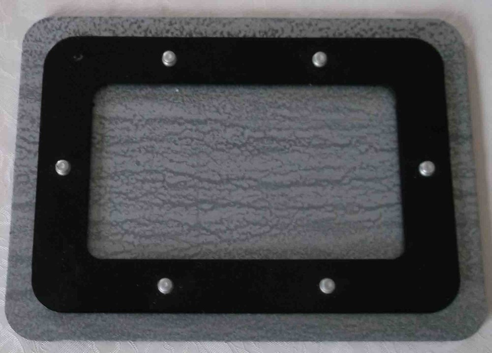 Motorcycle kick stand - paddock plate - Black & Galv