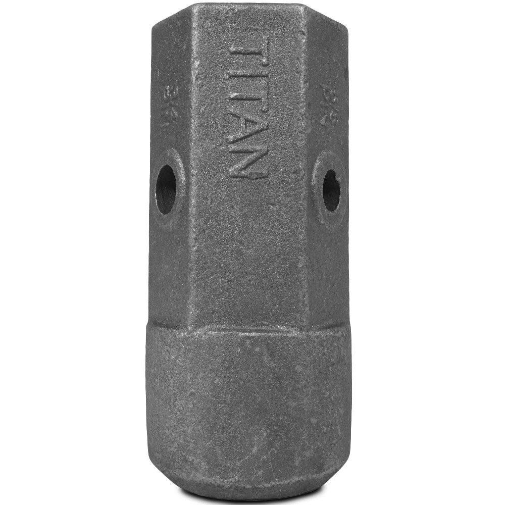 Titan Attachments Auger Bit Repair Hub 2" Female Hex 5/8 and 3/4