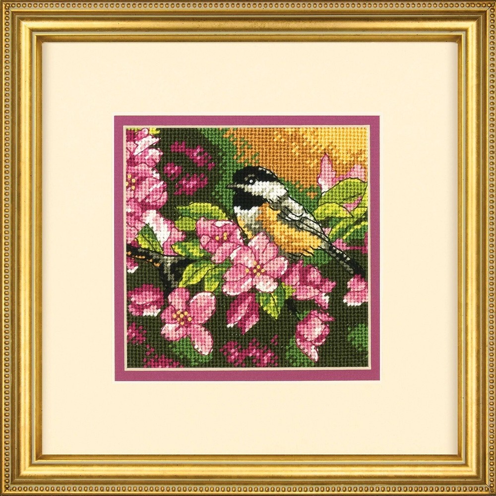 Dimensions Needlepoint Kit - Chickadee In Pink