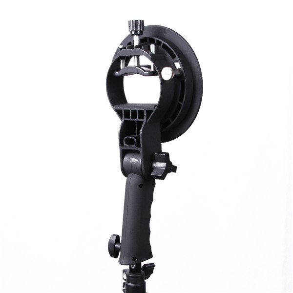 PRO Handheld Grip S-Type Bracket Bowens Mount Holder for Speedlite Flash Softbox