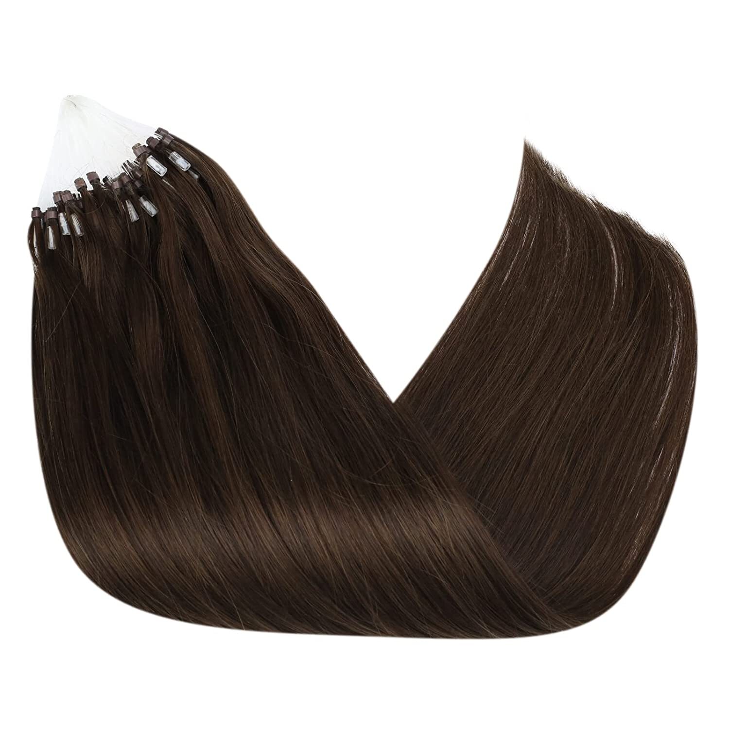 Micro Ring Link Human Hair Extensions Micro Beads Loop Tip Real Remy Thick Hair