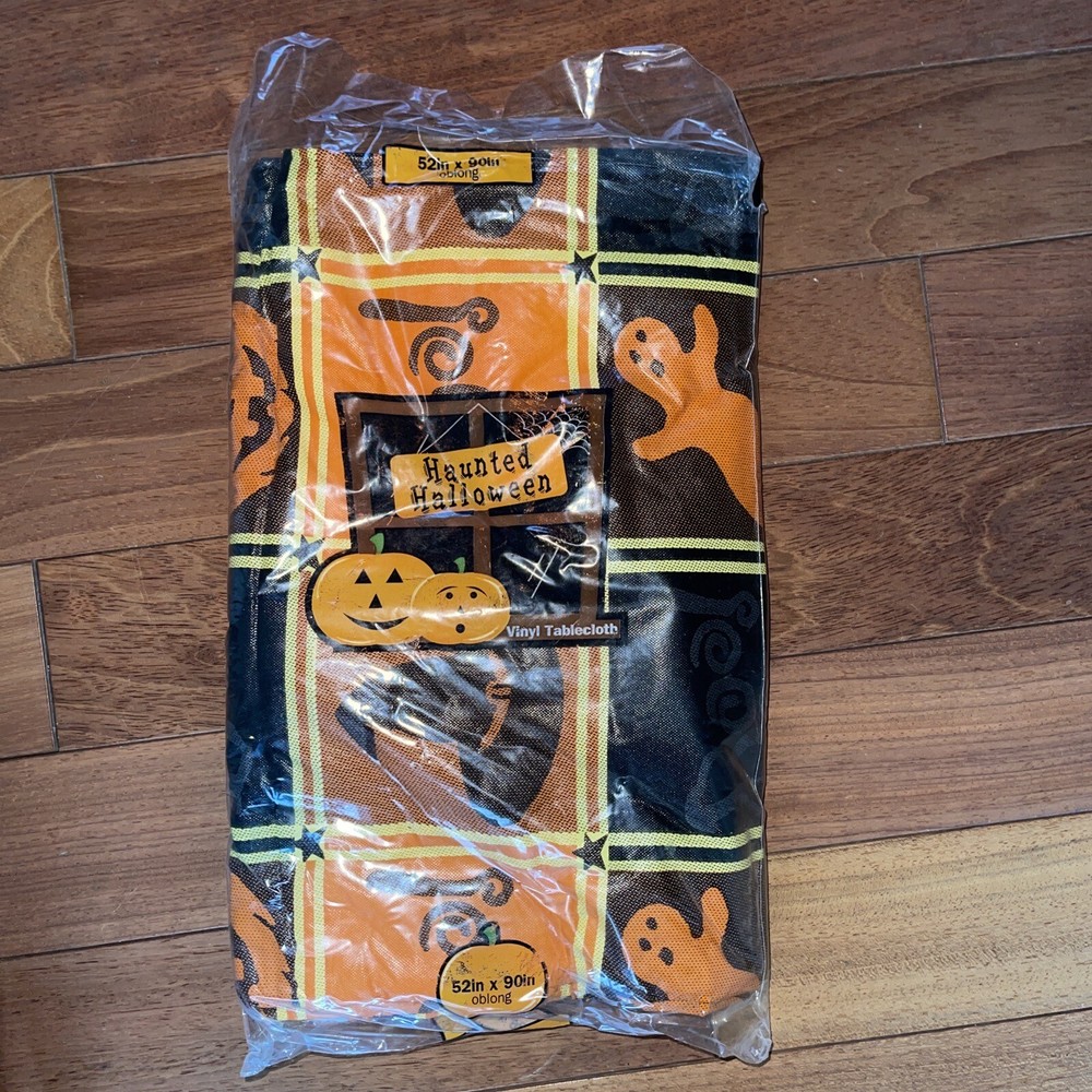 Halloween Vinyl Tablecloth 52 X 90 Oblong