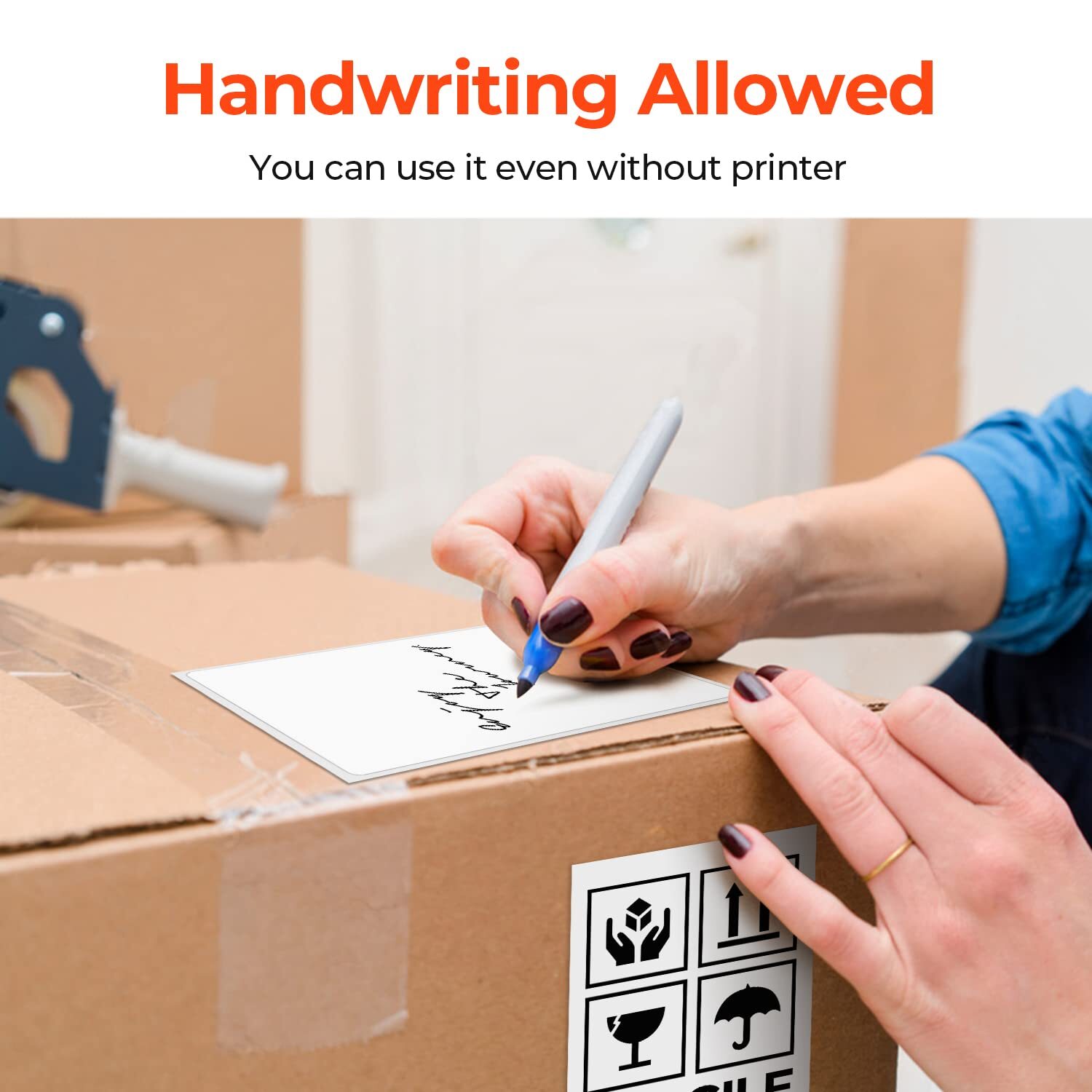 500 4" x 6" Fanfold Direct Thermal Shipping Labels Perforated for Zebra & Rollo