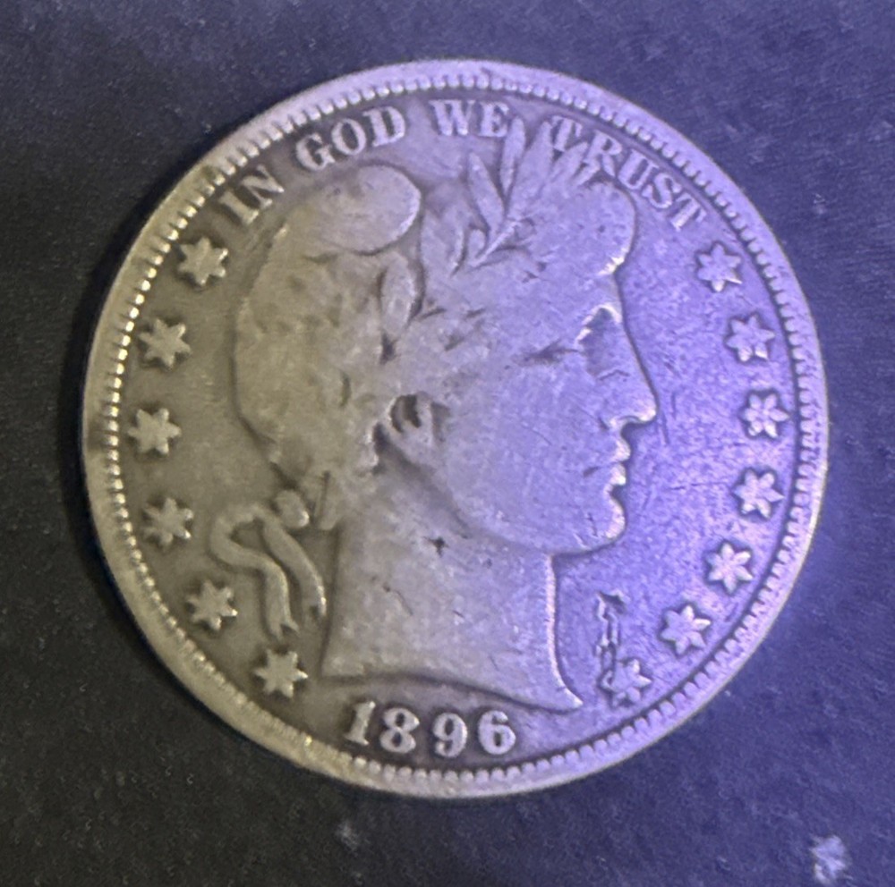 1896 BARBER HALF DOLLAR – 90% SILVER – ORIGINAL CIRCULATED