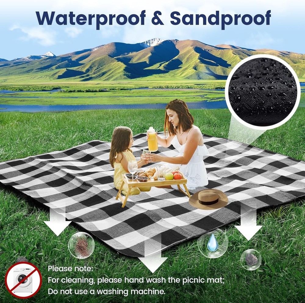 sapsisel 80”x 80” 6'7 x (Rectangular), Black & White Grids