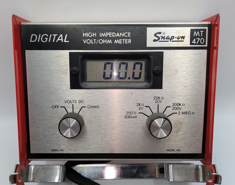 Snap On Digital High Impedance Volt Ohm Meter MT 470 Multimeter Meter WORKS
