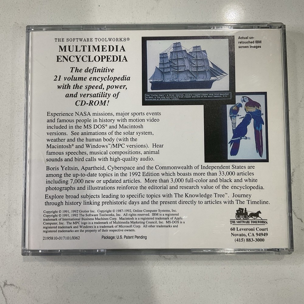 Software Toolworks Multimedia Encyclopedia CD Reference Software