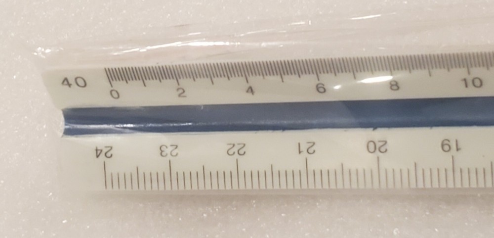 Pacific Arc T5121 Color Coded ENGINEER Triangle Scale Ruler 12 Inch.