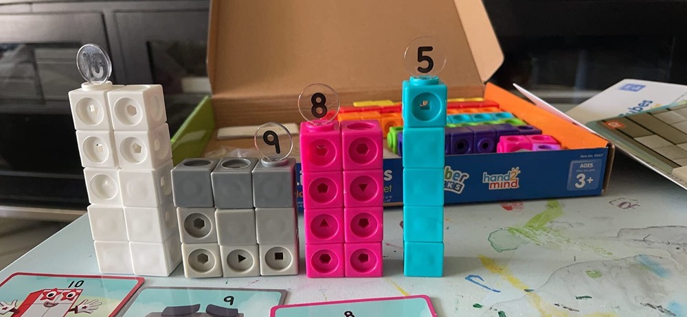 Mathlink Cubes Number blocks1-10 Activity Set, 30 Preschool Learning Activities