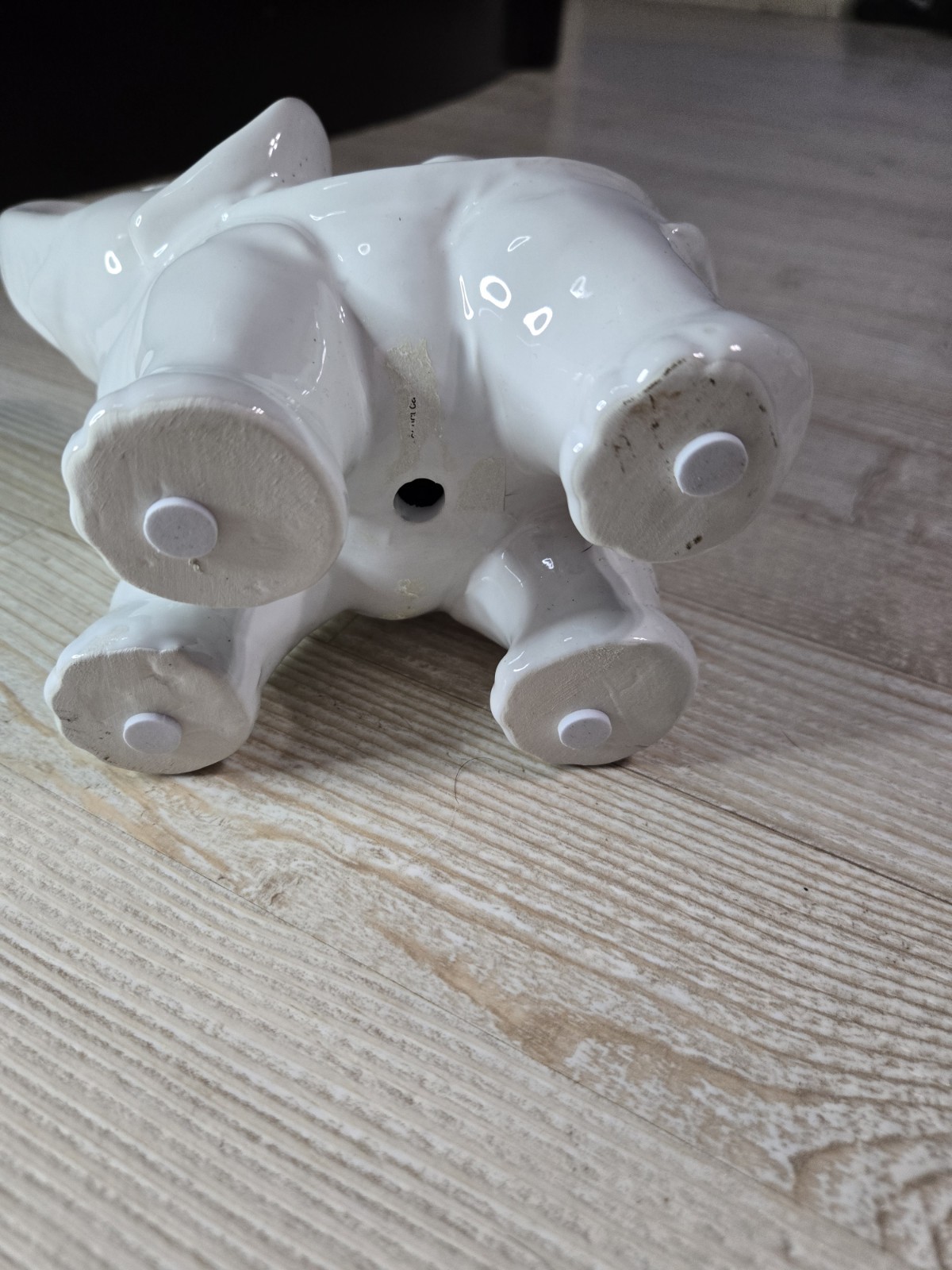 White Ceramic Elephant Figurine – Ornate Decorative Lucky Elephant Statue