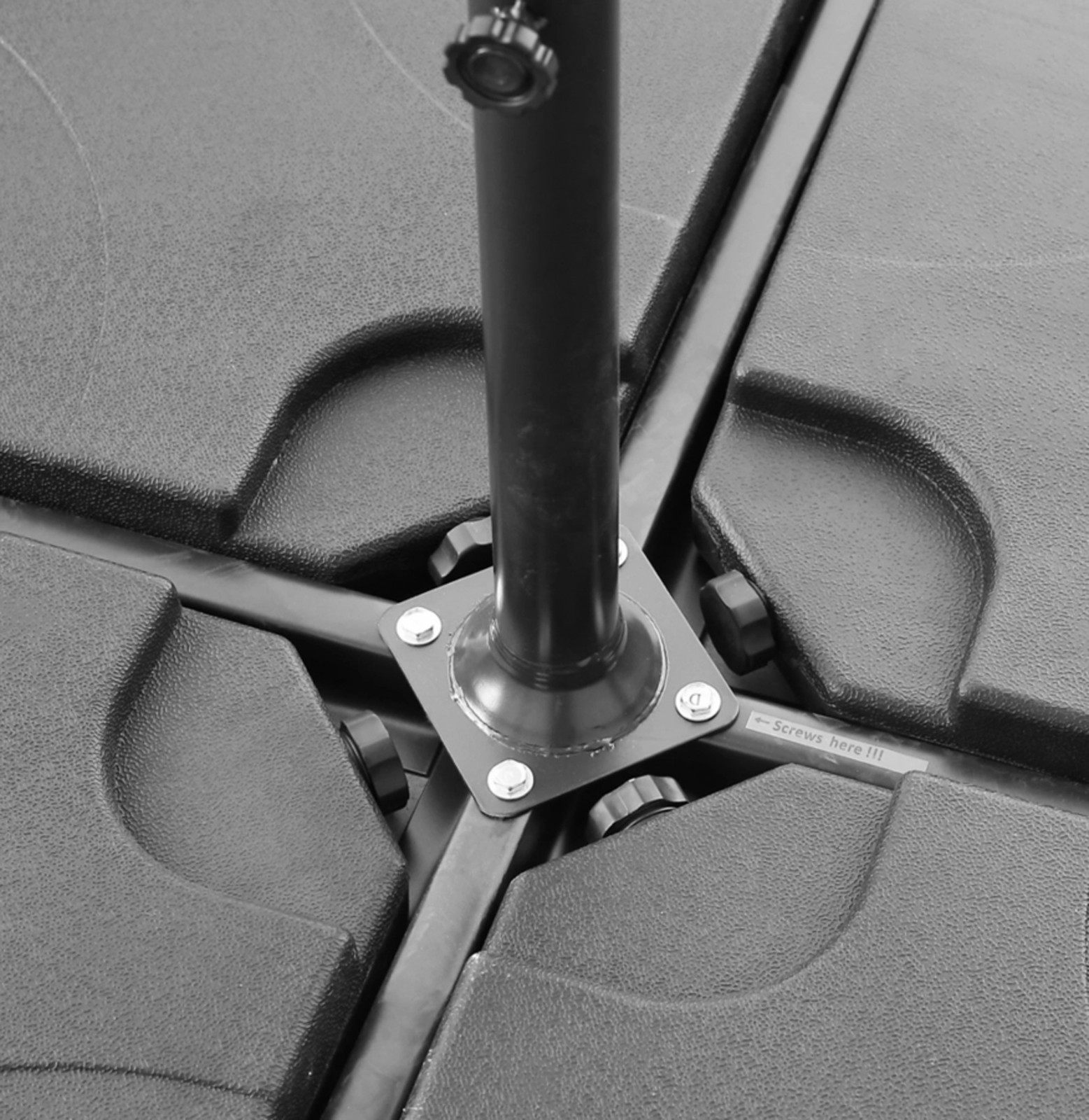 Westin Outdoor 4-Piece Umbrella Weights Heavy Duty Base Plates Water Sand Fill